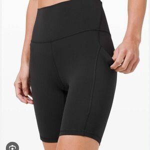 Lululemon Align HR 8IN Shorts W/pockets Women's Black Sz 2